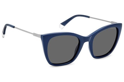 Okulary przeciwsłoneczne Polaroid PLD4144/S/X PJP/M9 Polarized Kocie oczy Niebieskie