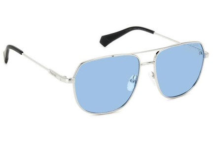 Okulary przeciwsłoneczne Polaroid PLD6195/S/X 010/C3 Polarized Pilotki (Aviator) Srebrne