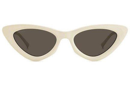Okulary przeciwsłoneczne Jimmy Choo ADDY/S SZJ/IR Kocie oczy Białe