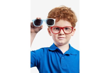 Okulary korekcyjne Polaroid Junior PLD8054/CS 4E3/C3 Polarized Prostokątne Czerwone