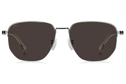 Okulary przeciwsłoneczne BOSS BOSS1538/F/SK 6LB/70 Prostokątne Srebrne