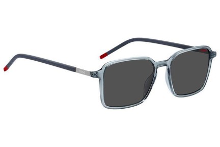 Okulary przeciwsłoneczne HUGO HG1228/S PJP/IR Kwadratowe Niebieskie