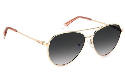Okulary przeciwsłoneczne Polaroid PLD4142/G/S/X DDB/WJ Polarized Pilotki (Aviator) Złote