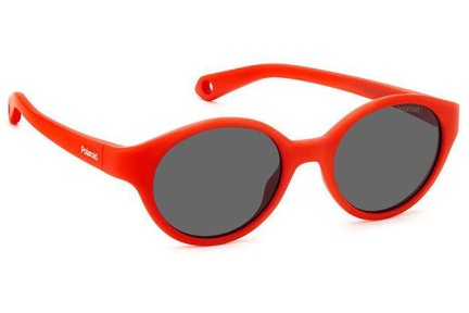 Ochelari de soare Polaroid Junior PLDK007/S C9A/M9 Polarized Ovali Roșii