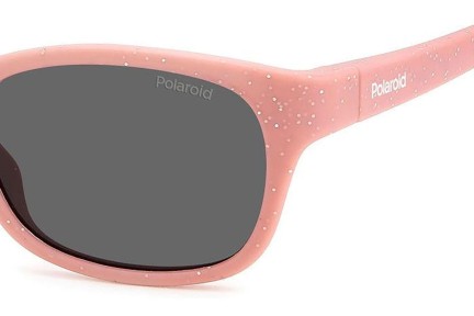 Okulary przeciwsłoneczne Polaroid Junior PLDK006/S W66/M9 Polarized Prostokątne Różowe