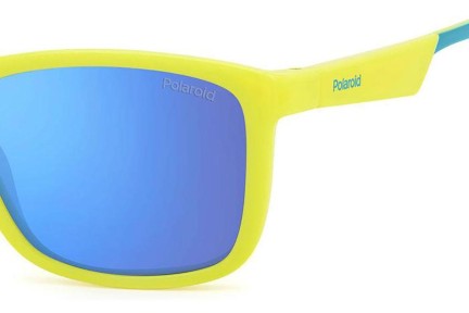 Okulary przeciwsłoneczne Polaroid Junior PLD8053/S 05B/5X Polarized Kwadratowe Żółte
