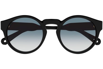 Okulary przeciwsłoneczne Chloe CH0158S 001 Okrągłe Czarne