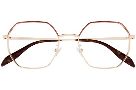 Okulary korekcyjne Alexander McQueen AM0338O 007 Kwadratowe Złote