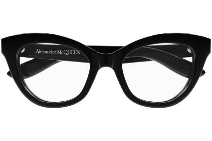 Okulary korekcyjne Alexander McQueen AM0395O 001 Kocie oczy Czarne