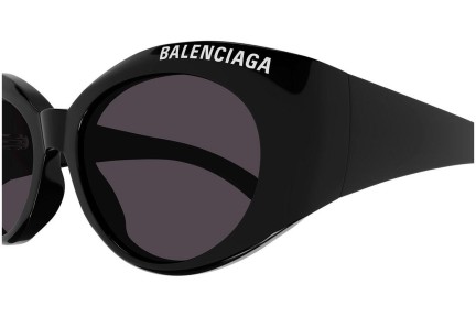 Okulary przeciwsłoneczne Balenciaga BB0267S 001 Okrągłe Czarne