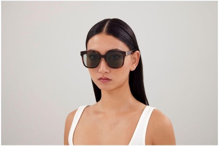 Okulary przeciwsłoneczne Saint Laurent SLM105/F 003 Okrągłe Havana