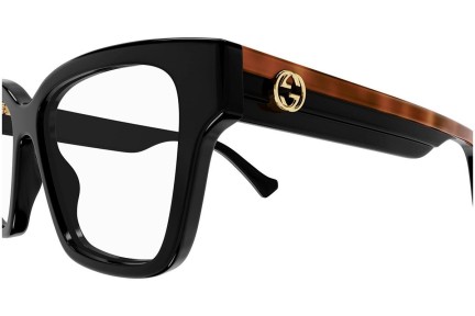 Okulary korekcyjne Gucci GG1302O 004 Kwadratowe Czarne