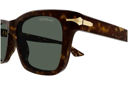 Okulary przeciwsłoneczne Mont Blanc MB0263S 002 Kwadratowe Havana