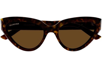 Okulary przeciwsłoneczne Balenciaga BB0270S 002 Kocie oczy Havana