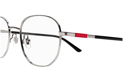 Okulary korekcyjne Gucci GG1352O 001 Nieregularny Srebrne