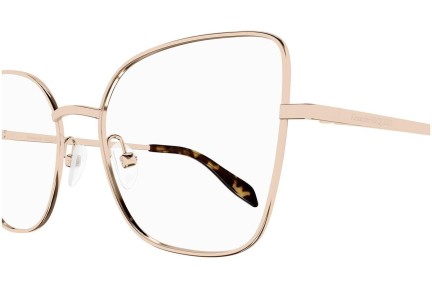 Okulary korekcyjne Alexander McQueen AM0416O 003 Kocie oczy Złote
