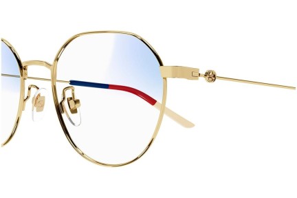 Okulary przeciwsłoneczne Gucci GG0684S 001 blue-light [non-prescription] Prostokątne Złote