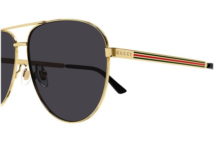 Okulary przeciwsłoneczne Gucci GG1233SA 001 Pilotki (Aviator) Złote