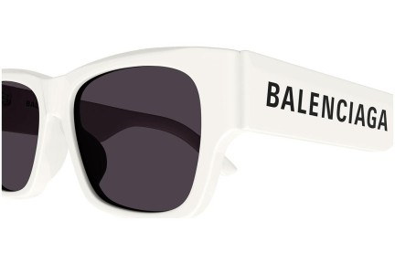 Okulary przeciwsłoneczne Balenciaga BB0262SA 003 Prostokątne Białe