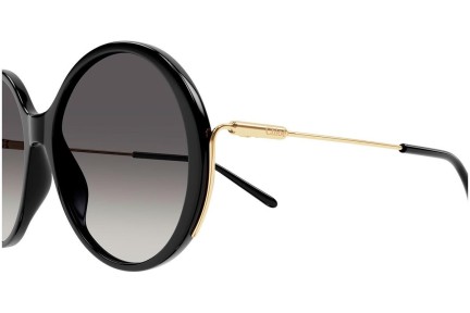 Okulary przeciwsłoneczne Chloe CH0171S 001 Okrągłe Czarne