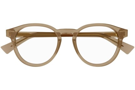 Okulary korekcyjne Bottega Veneta BV1225O 004 Okrągłe Brązowe