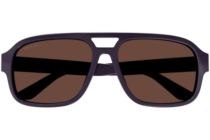 Okulary przeciwsłoneczne Gucci GG1342S 005 Pilotki (Aviator) Fioletowe