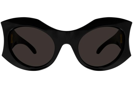 Okulary przeciwsłoneczne Balenciaga BB0256S 001 Okrągłe Czarne