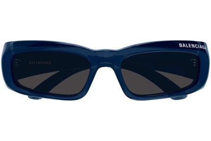 Okulary przeciwsłoneczne Balenciaga BB0266S 004 Prostokątne Niebieskie