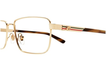 Okulary korekcyjne Gucci GG1291O 002 Prostokątne Złote