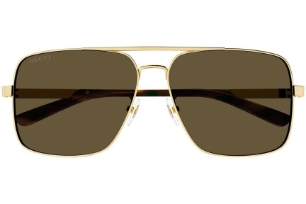 Okulary przeciwsłoneczne Gucci GG1289S 002 Pilotki (Aviator) Złote