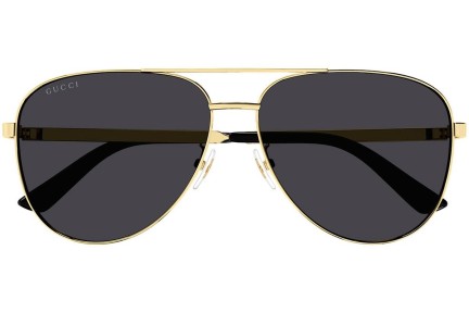 Okulary przeciwsłoneczne Gucci GG1233SA 001 Pilotki (Aviator) Złote