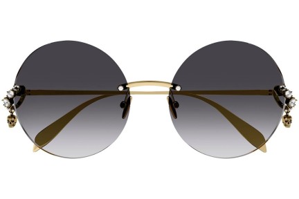 Okulary przeciwsłoneczne Alexander McQueen AM0418S 001 Okrągłe Złote