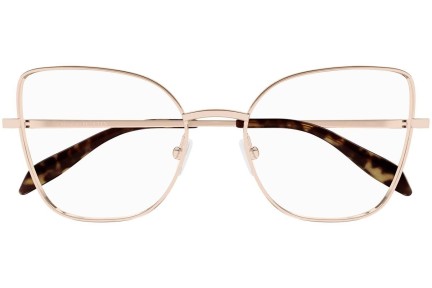 Okulary korekcyjne Alexander McQueen AM0416O 003 Kocie oczy Złote