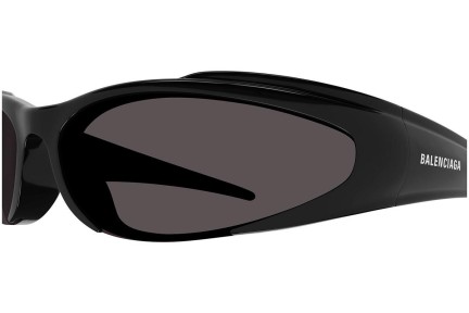 Okulary przeciwsłoneczne Balenciaga BB0253S 001 Nieregularny Czarne