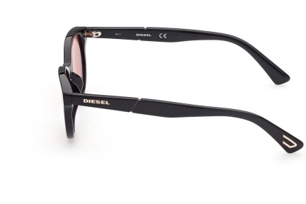 Okulary przeciwsłoneczne Diesel DL0357 01G Kocie oczy Czarne