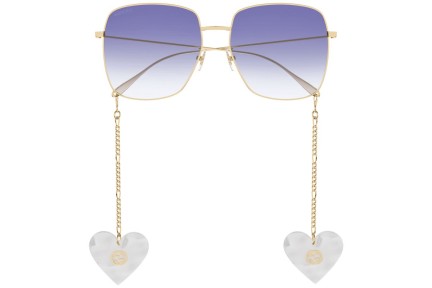Okulary przeciwsłoneczne Gucci GG1031S 004 Kwadratowe Złote
