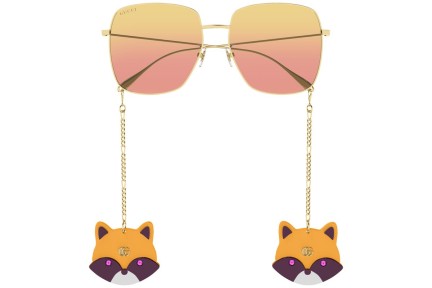 Okulary przeciwsłoneczne Gucci GG1031S 005 Kwadratowe Złote
