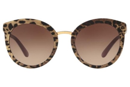 Okulary przeciwsłoneczne Dolce & Gabbana DG4268 315513 Oversize Brązowe