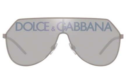Okulary przeciwsłoneczne Dolce & Gabbana DG2221 04/N Pojedyncze | Shield Srebrne