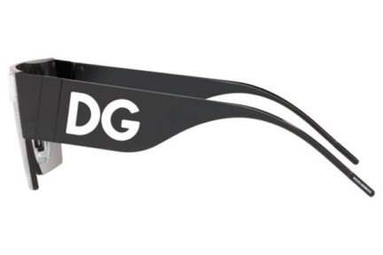 Okulary przeciwsłoneczne Dolce & Gabbana DG Logo Collection DG2233 01/87 Pojedyncze | Shield Czarne