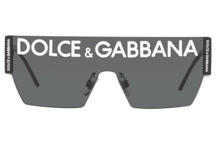 Okulary przeciwsłoneczne Dolce & Gabbana DG Logo Collection DG2233 01/87 Pojedyncze | Shield Czarne