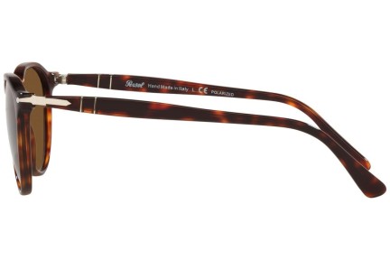 Okulary przeciwsłoneczne Persol PO3286S 24/57 Polarized Okrągłe Havana