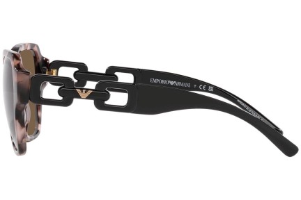 Okulary przeciwsłoneczne Emporio Armani EA4202 541073 Kwadratowe Havana