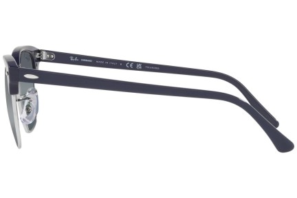 Okulary przeciwsłoneczne Ray-Ban Clubmaster Chromance Collection RB3016 1366G6 Polarized Browline Niebieskie