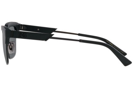 Okulary przeciwsłoneczne Dolce & Gabbana DG6185 25256G Prostokątne Czarne