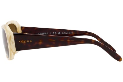 Okulary przeciwsłoneczne Vogue Eyewear VO2606S 3078T5 Polarized Prostokątne Beżowe