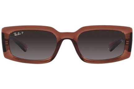Okulary przeciwsłoneczne Ray-Ban Kiliane RB4395 6678T3 Prostokątne Brązowe