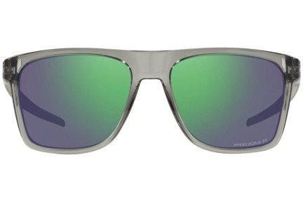 Okulary przeciwsłoneczne Oakley Leffingwell OO9100-10 Polarized Kwadratowe Szare