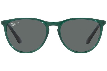 Okulary przeciwsłoneczne Ray-Ban Junior Junior Erika RJ9060S 713081 Polarized Kwadratowe Zielone