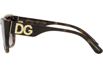 Okulary przeciwsłoneczne Dolce & Gabbana DG6144 502/13 Kocie oczy Havana